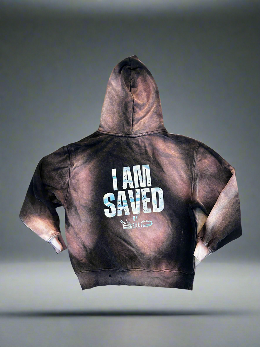 Saved by Grace Acid Wash Hoodie